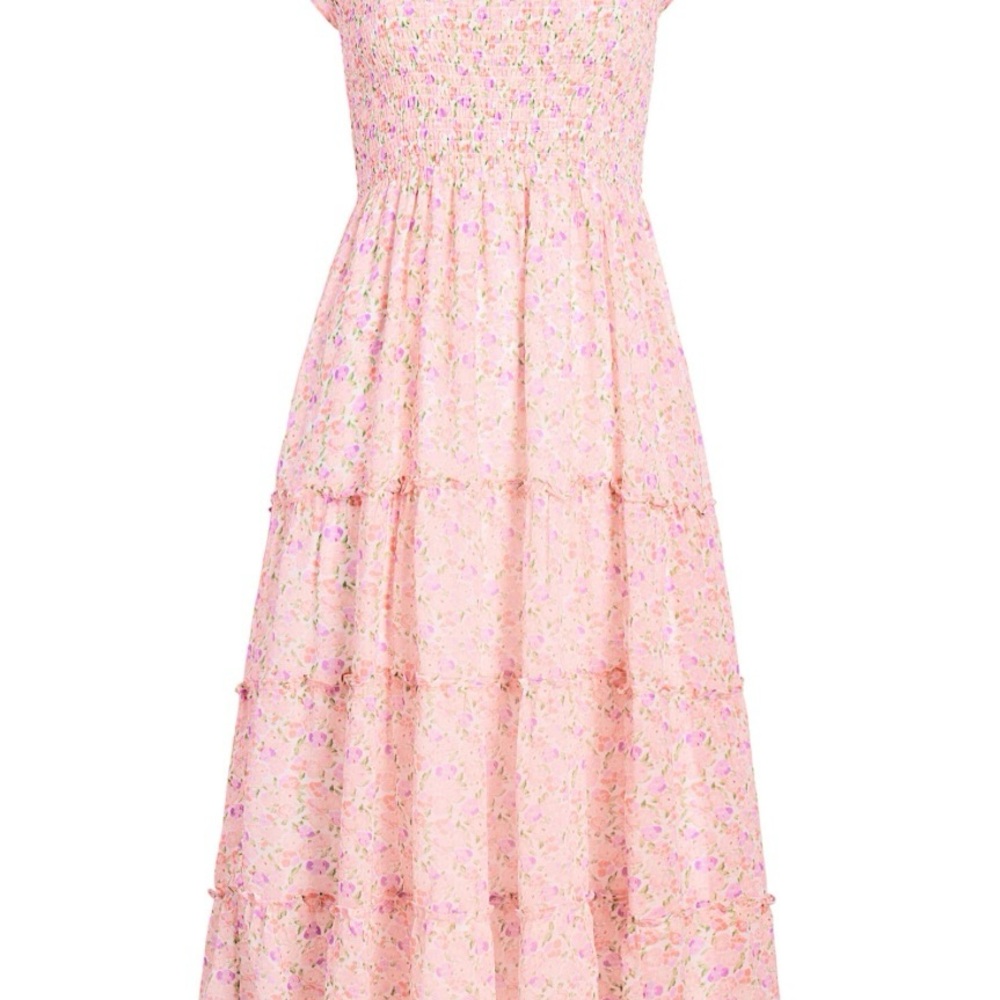 Floral Pink Maxi Dress